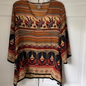 Lovely World Market V neck Tunic